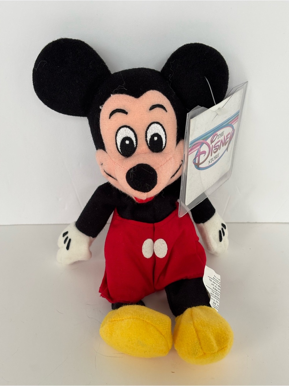 Vintage The Disney Store Classic Mickey Mouse 10" Plush Bean Bag Doll NWT